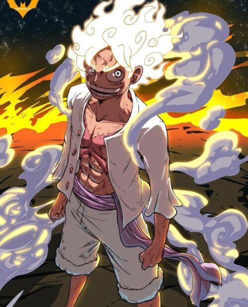 Background Luffy Gear 5 Wallpaper