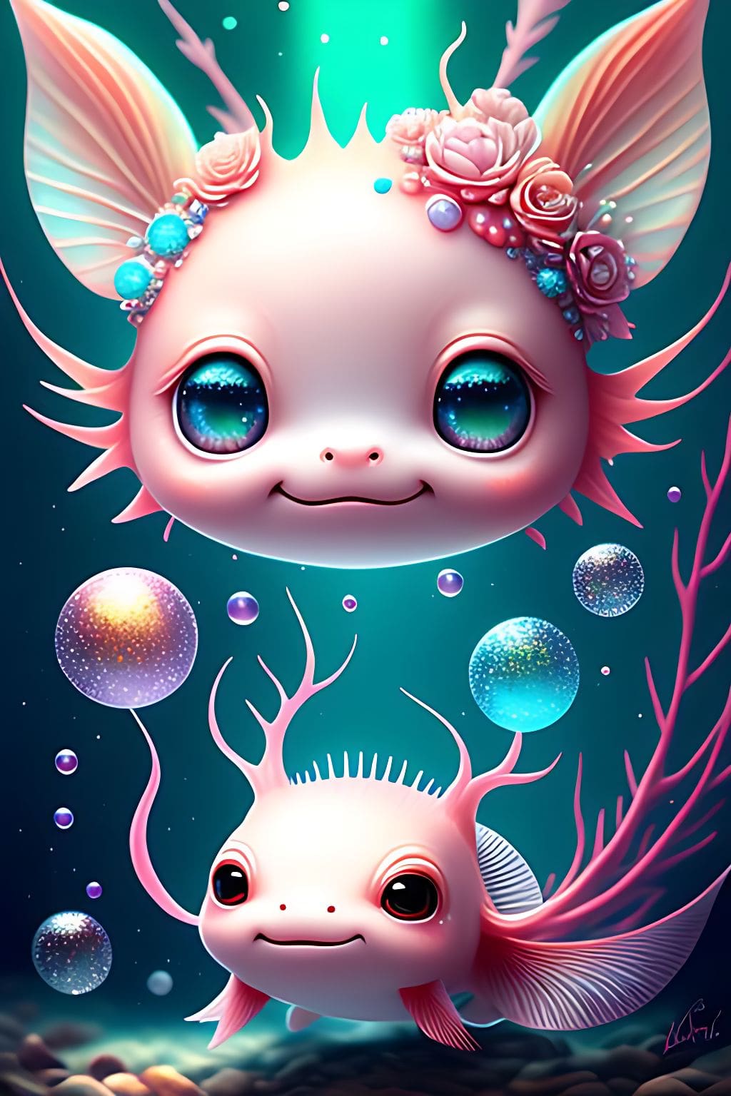 Cute Axolotl Wallpaper