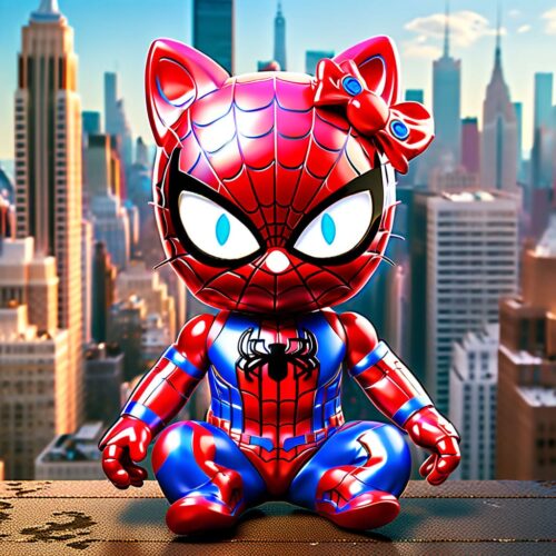 Hello Kitty And Spiderman Wallpaper