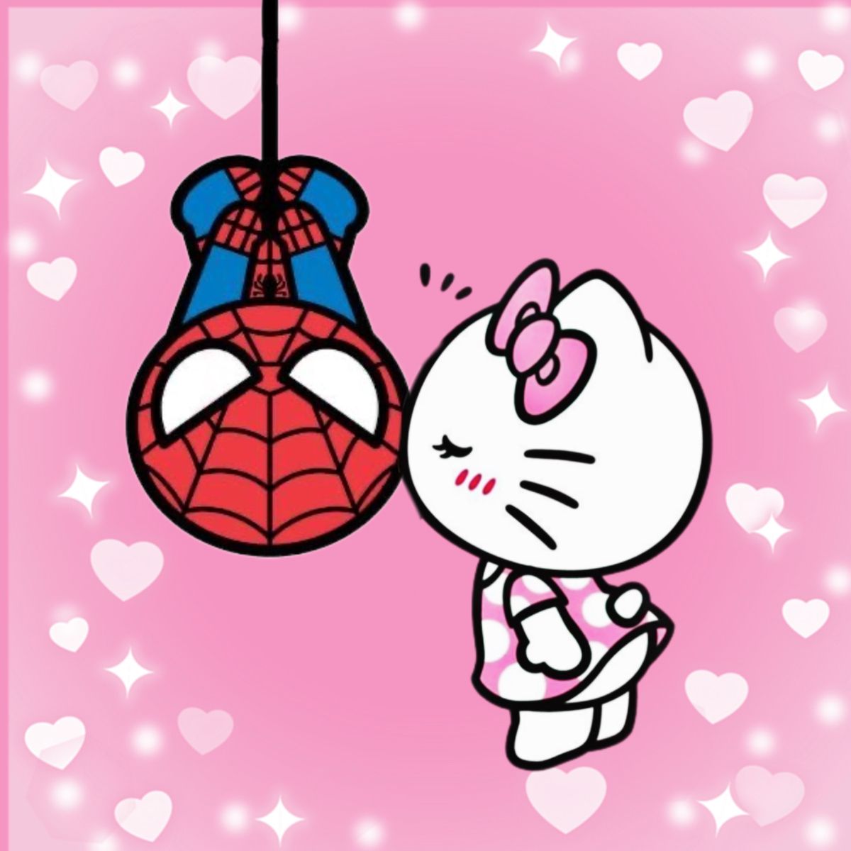 Hello Kitty And Spiderman Wallpaper