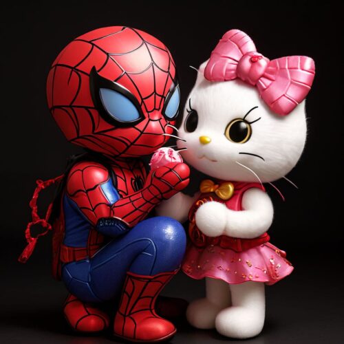 Hello Kitty And Spiderman Wallpaper