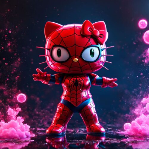 Hello Kitty And Spiderman Wallpaper