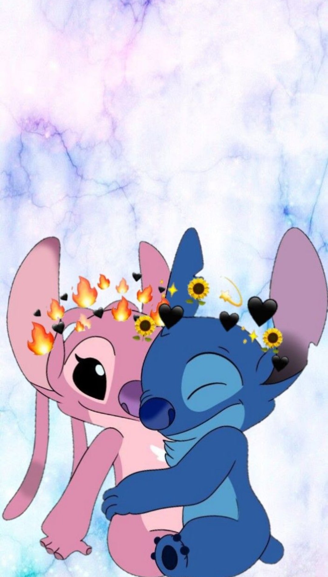 Background Stitch And Angel Wallpaper