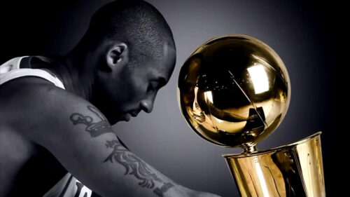 Kobe Holding Trophy Wallpaper