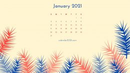 Desktop January 2021 Calendar Wallpaper