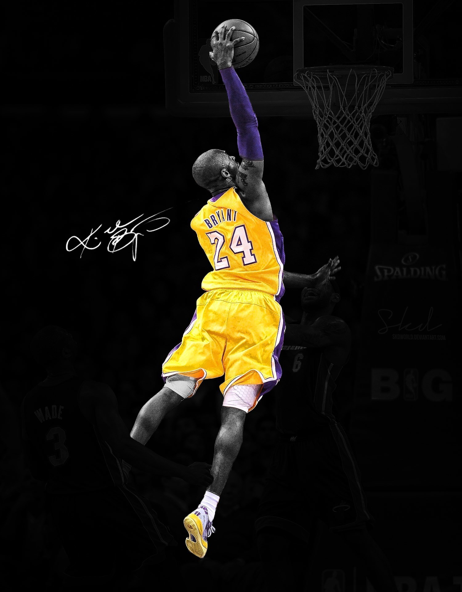 Download NBA iPhone Kobe Bryant Los Angeles Lakers 24 Wallpaper