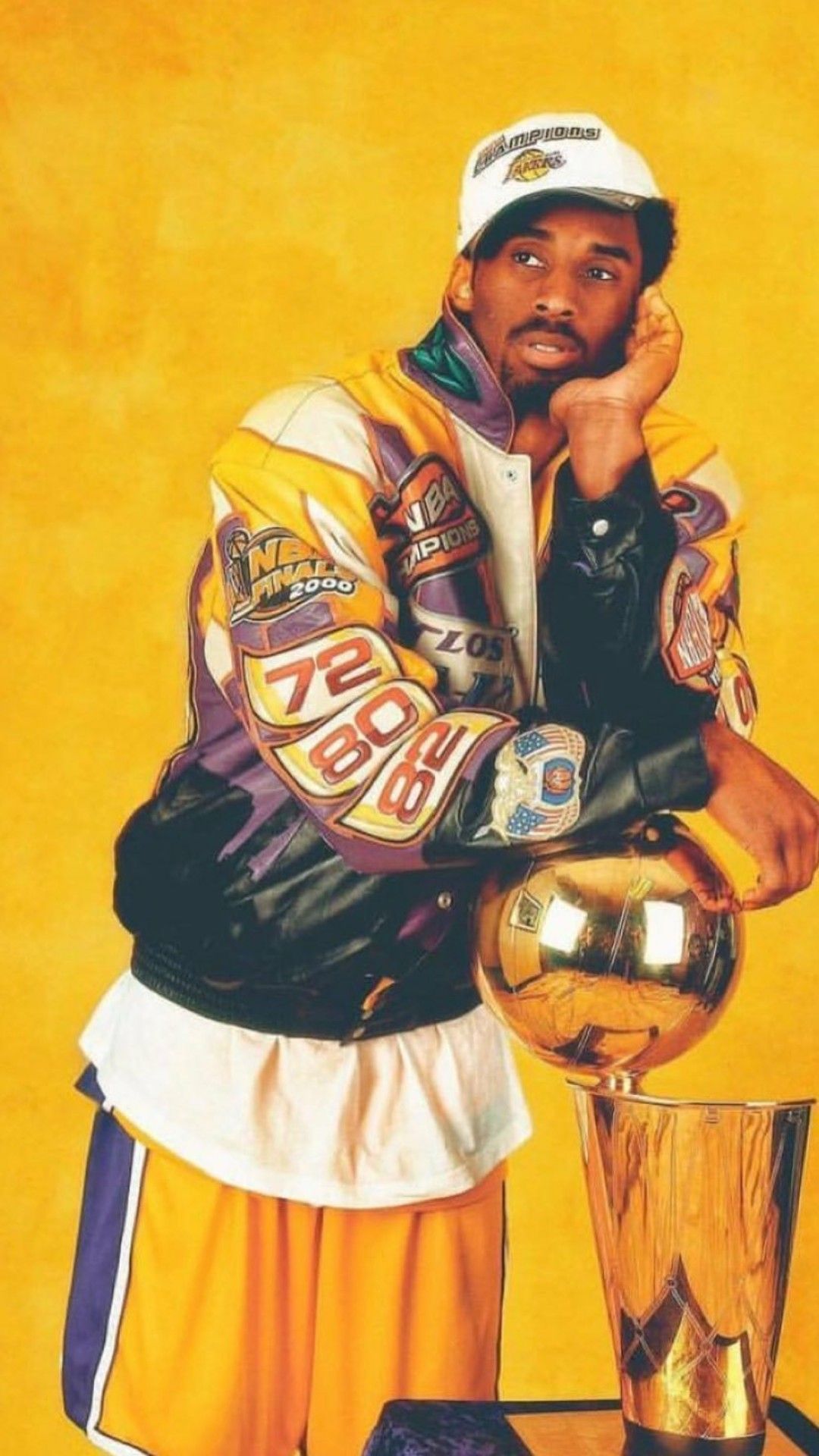 Download Kobe Bryant Cool Basketball iPhone Yellow Wallpaper